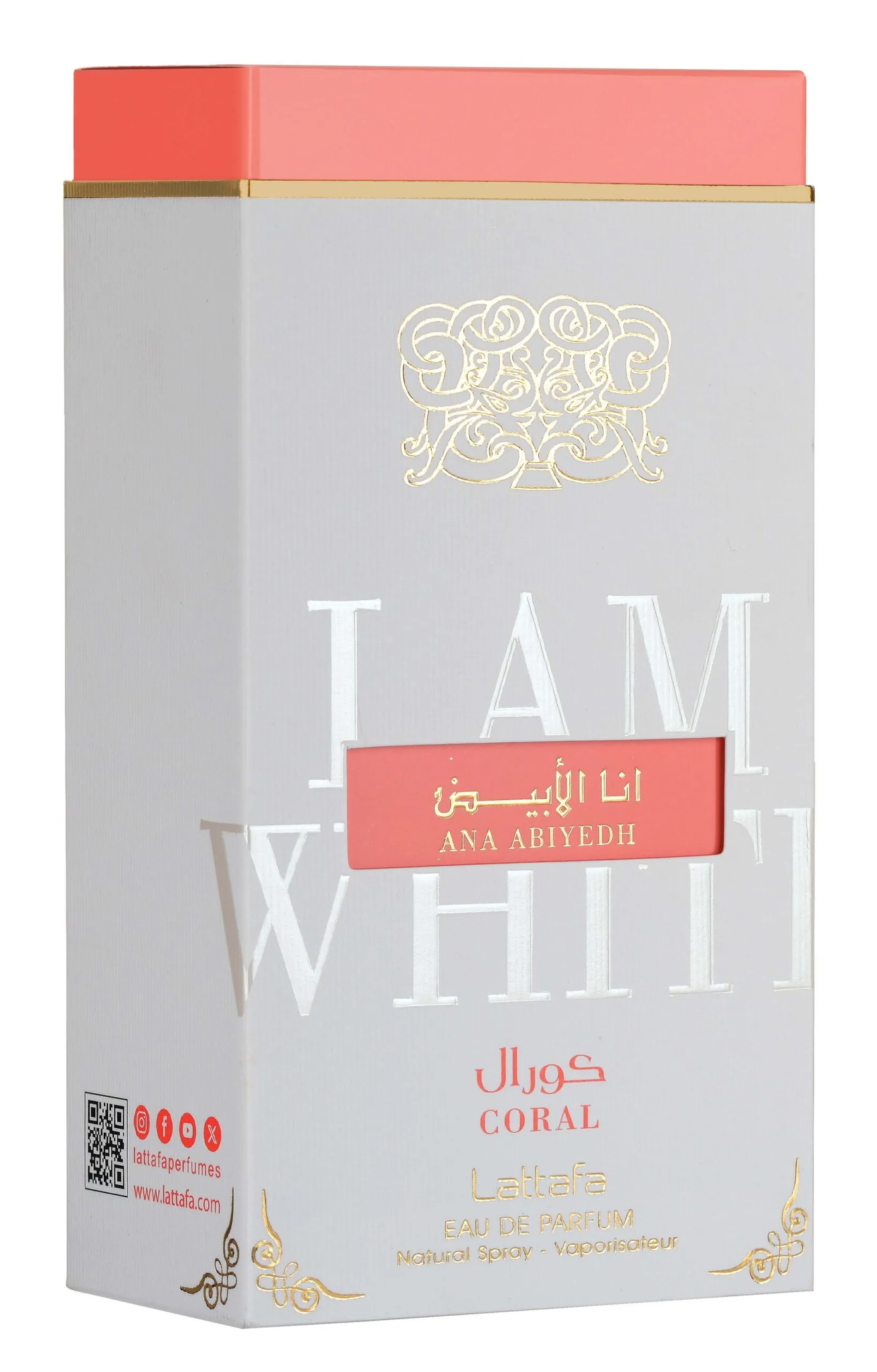Lattafa Ana Abiyedh Coral Eau De Parfum Spray 60 ml